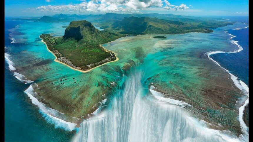 underwater waterfall you look at  